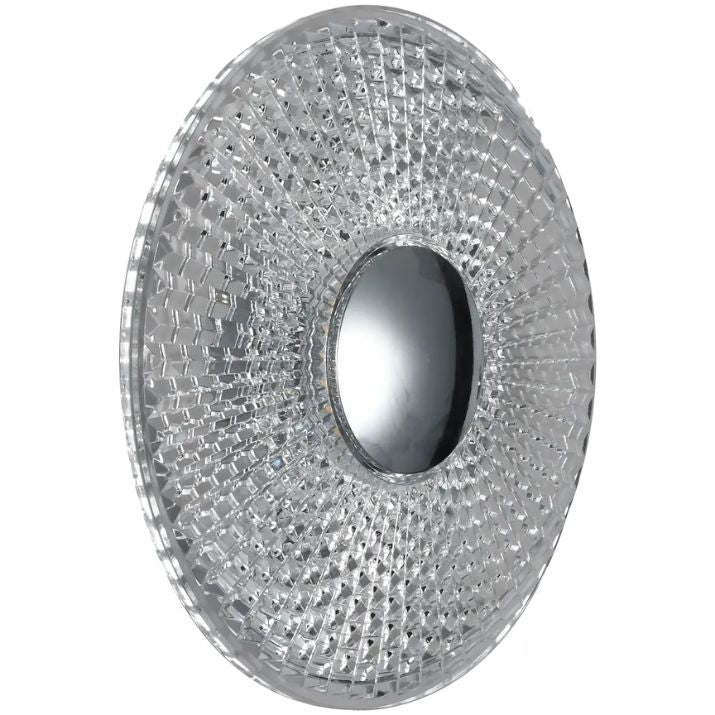 Calibo Bilby Crystalline 180mm Round LED Wall Light - Chrome