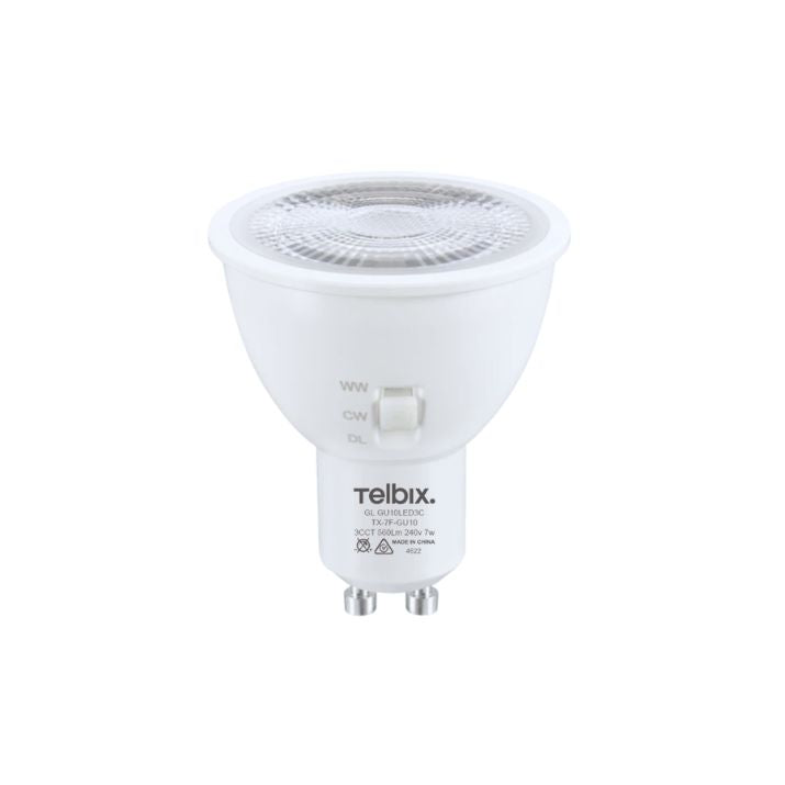 GU10 7W Focal Wide 38 Degree LED Globe 3CCT Non-Dimmable