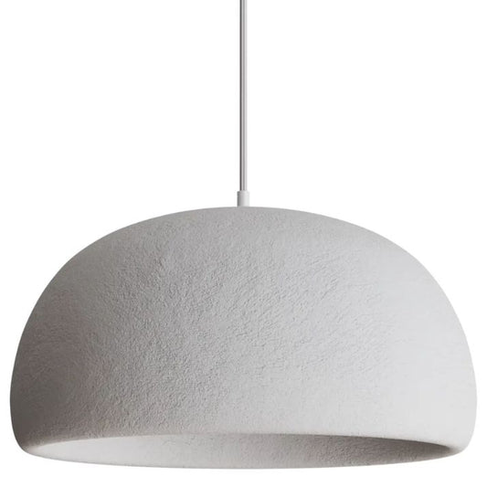 Calibo Passerine Wabi Sabi 500mm Textured Dome Pendant - White