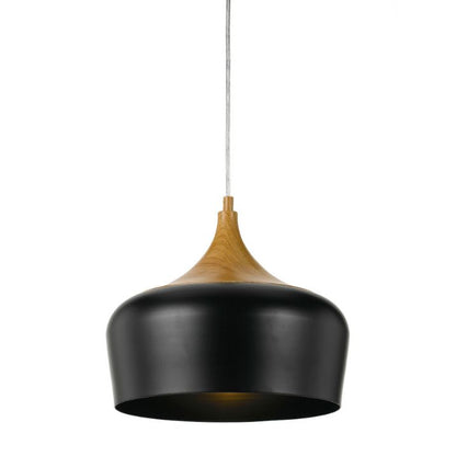 POLK 30CM Pendant Light – Oak/Black