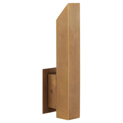 Vostel Single Exterior Wall Light - Natural Brass