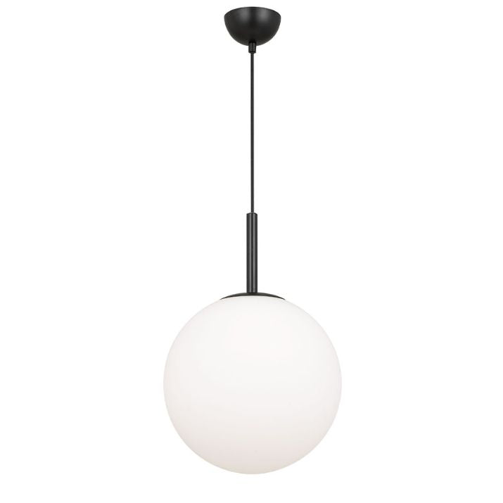 Bally 12 Pendant Light - Black / Opal Matt