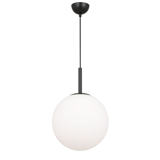 Bally 12 Pendant Light - Black / Opal Matt