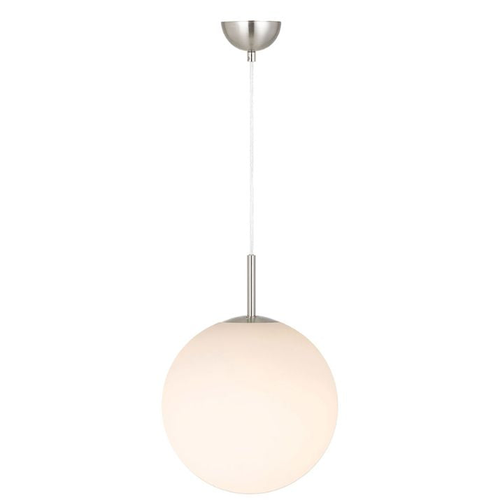 Bally 12 Pendant Light - Nickel / Opal Matt