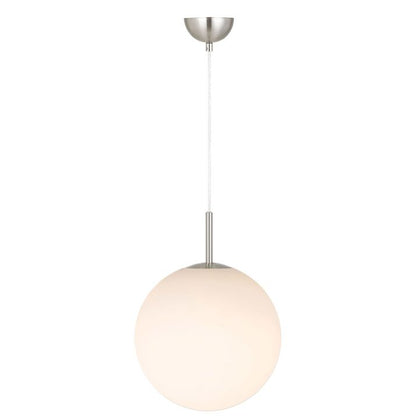 Bally 12 Pendant Light - Nickel / Opal Matt