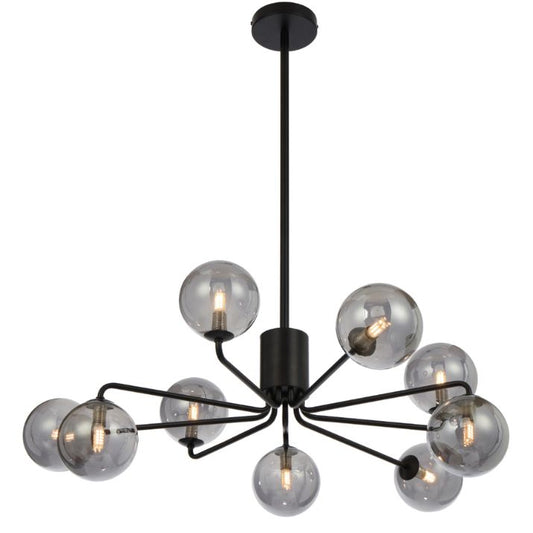 FELTON 9 Pendant Light - Black/Smoke
