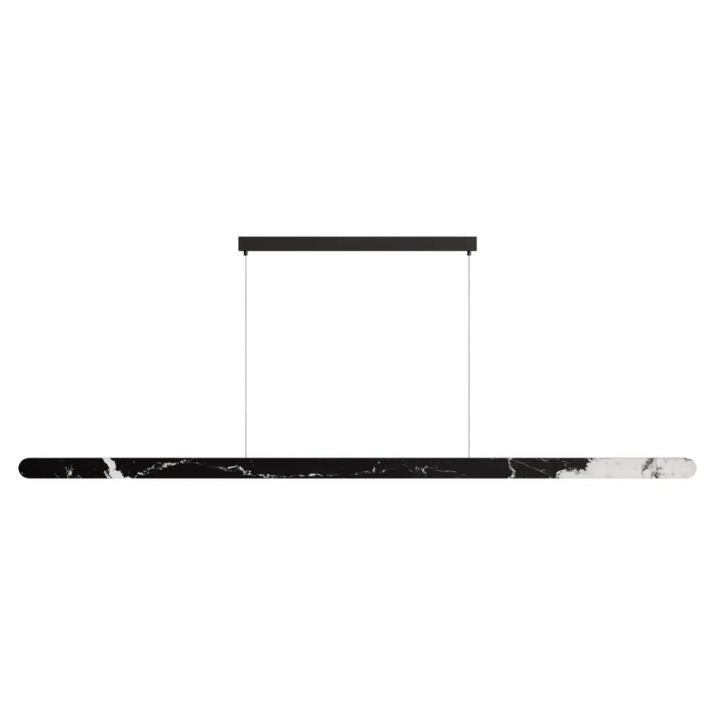 Calibo Lanner 2000mm Crafted Marble LED Linear Pendant - Black