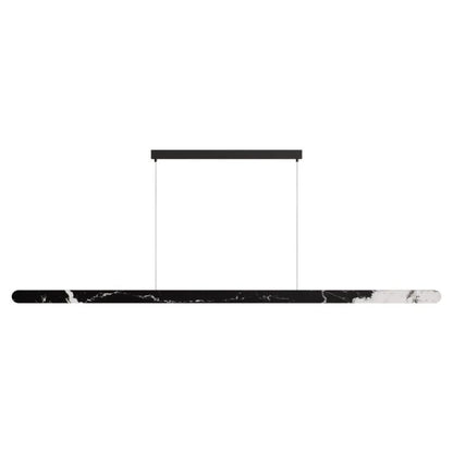 Calibo Lanner 2000mm Crafted Marble LED Linear Pendant - Black