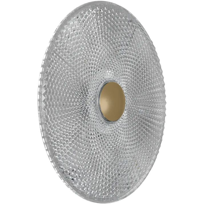Calibo Bilby Crystalline 300mm Round LED Wall Light - Chrome