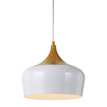 POLK 30CM Pendant Light – Oak/White