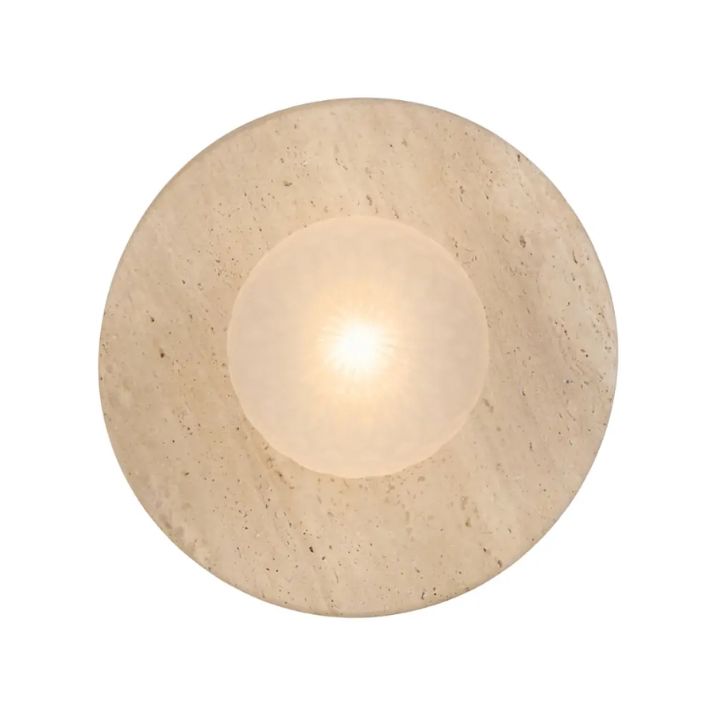 Varon Travertine Wall Light - Beige | Frost Tear