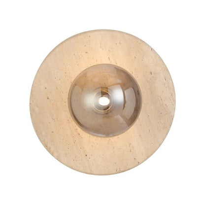 Varon Travertine Wall Light - Beige | Smoke