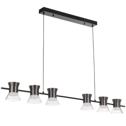 TIPICO 6 Linear Pendant Light - Gun Metal