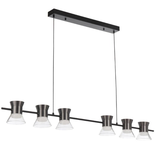 TIPICO 6 Linear Pendant Light - Gun Metal