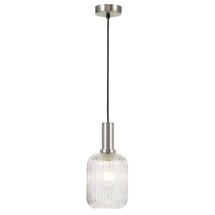 BONURA 20CM Pendant Light - Nickel/Clear
