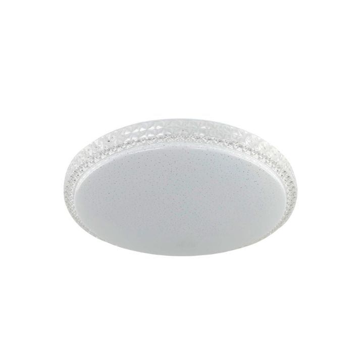 TEREZA 28CM 18W LED Oyster Step Dimmable Ceiling Light - White