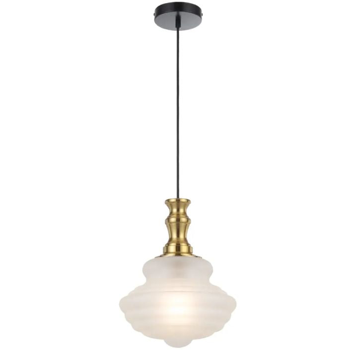 Verdun 26cm Pendant Light - Antique Gold | Frost