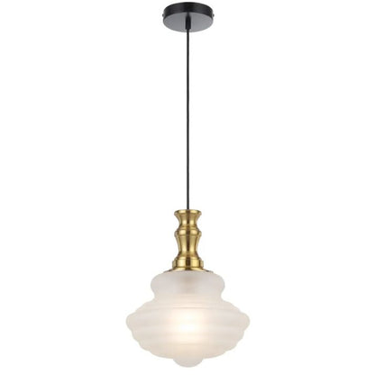 Verdun 26cm Pendant Light - Antique Gold | Frost
