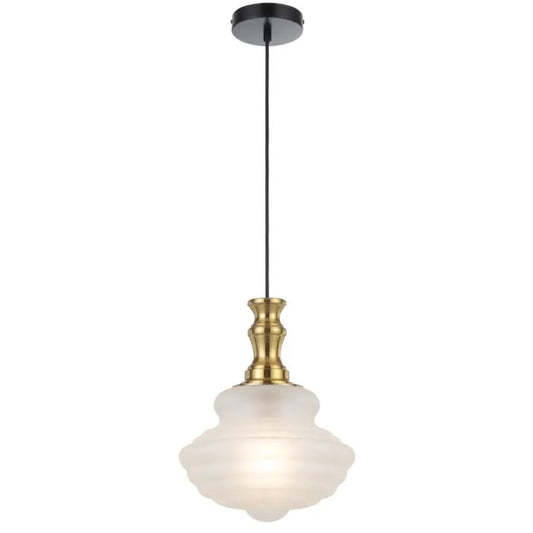 Verdun 26cm Pendant Light - Antique Gold | Frost