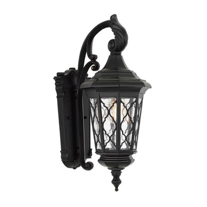 BRINLEY 35CM Exterior Wall Light Large - Black