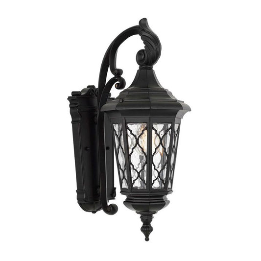 BRINLEY 35CM Exterior Wall Light Large - Black