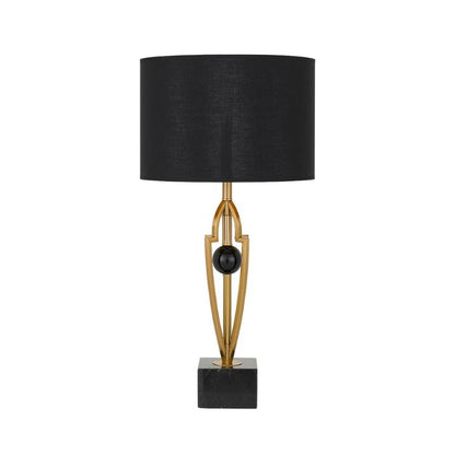 VARDO Table Lamp - Black Marble/Antique Gold