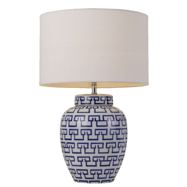 TING Ceramic Table Lamp - Blue/White