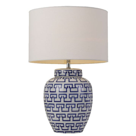 TING Ceramic Table Lamp - Blue/White