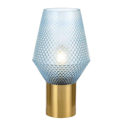 RENE Table Lamp - Blue/Antique Gold