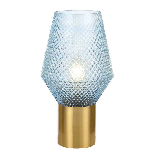 RENE Table Lamp - Blue/Antique Gold