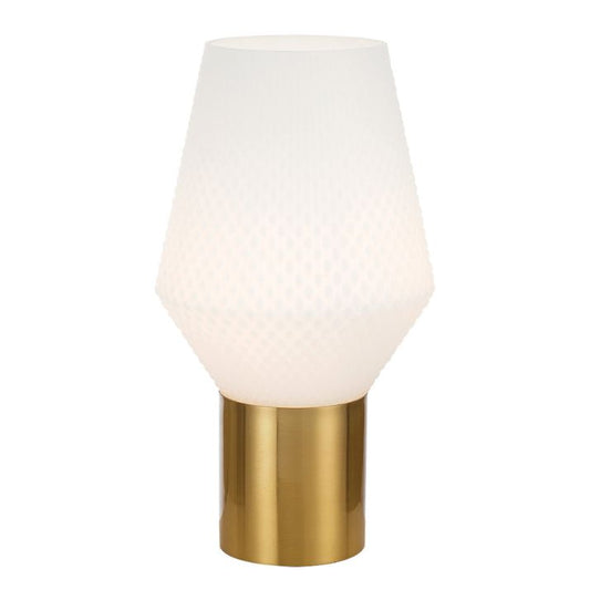 RENE Table Lamp - Opal Matt/Antique Gold