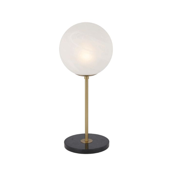 OLIANA Table Lamp Small - Black Marble/Antique Gold