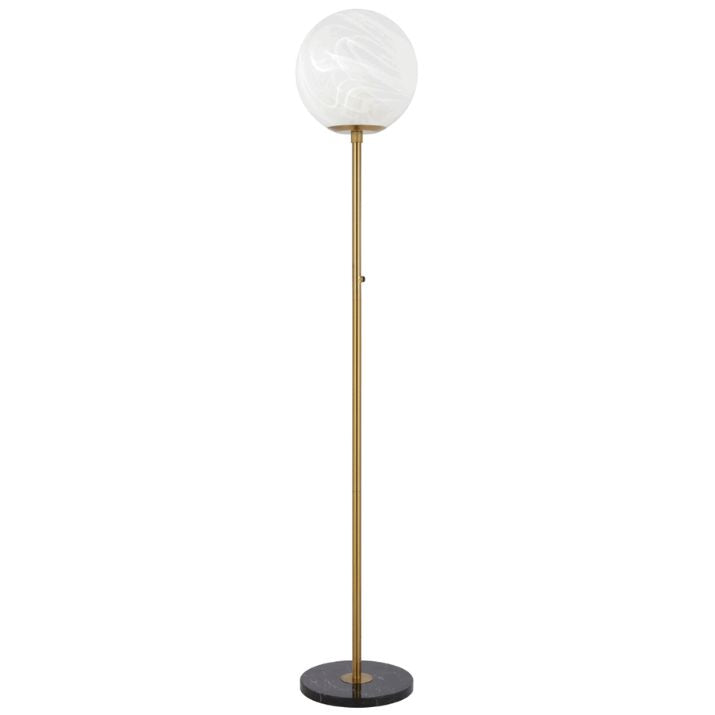 OLIANA Floor Lamp - Black Marble/Antique Gold