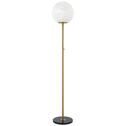 OLIANA Floor Lamp - Black Marble/Antique Gold