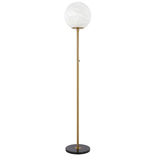 OLIANA Floor Lamp - Black Marble/Antique Gold