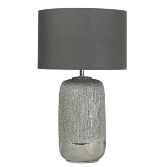 MISTY Ceramic Table Lamp - Silver