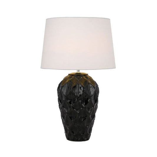 MADRID Ceramic Table Lamp - Black/White