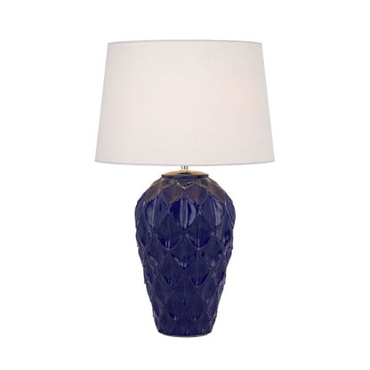 MADRID Ceramic Table Lamp - Blue/White