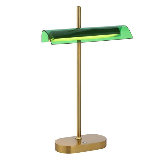 LYMAN Table Lamp - Antique Gold/Green