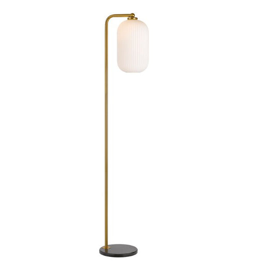 LARK Floor Lamp - Antique Gold/Opal Matt