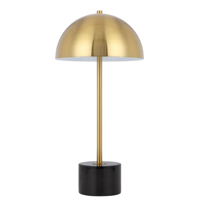 DOMEZ Table Lamp - Black Marble/Antique Gold