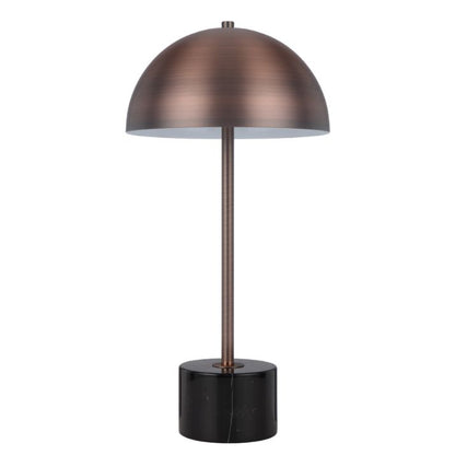 DOMEZ Table Lamp - Black Marble/Bronze