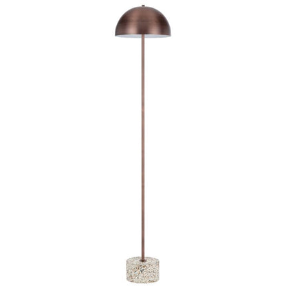 DOMEZ Floor Lamp - White Terrazzo/Bronze