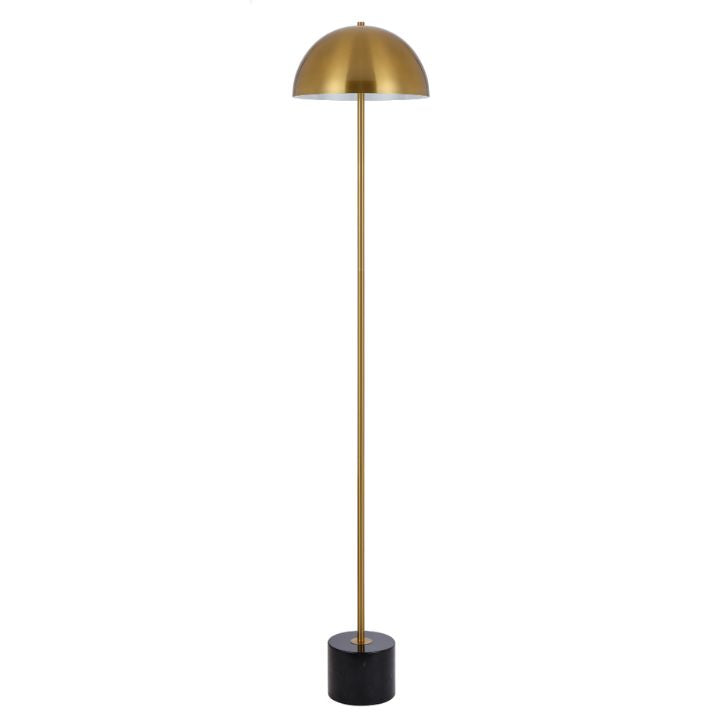 DOMEZ Floor Lamp - Black Marble/Antique Gold