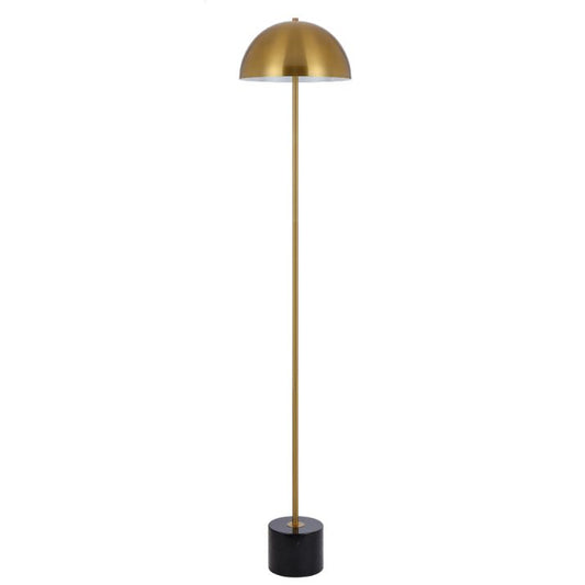 DOMEZ Floor Lamp - Black Marble/Antique Gold