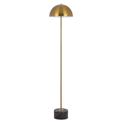 DOMEZ Floor Lamp - Black Terrazzo/Antique Gold