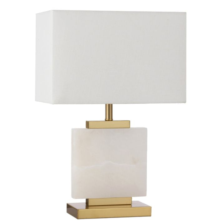 DANA Table Lamp - White Marble/Antique Gold