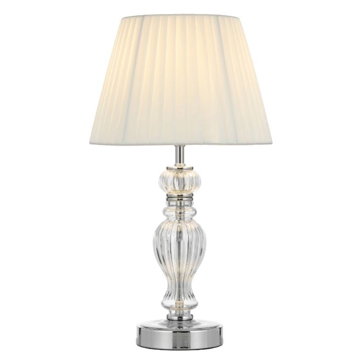 CADIZ Table Lamp - Chrome/White