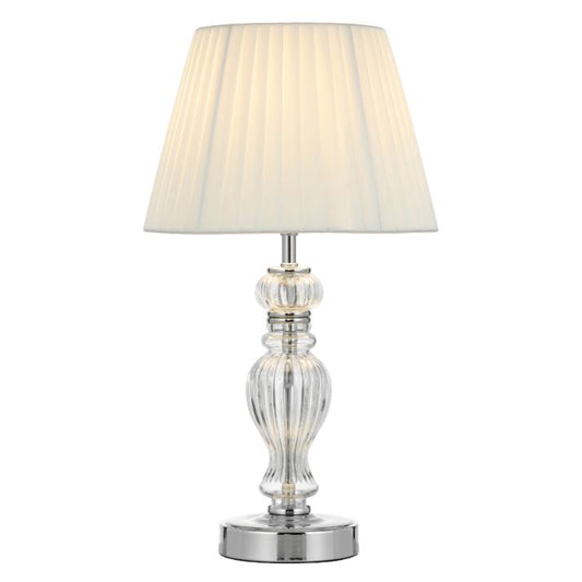 CADIZ Table Lamp - Chrome/White