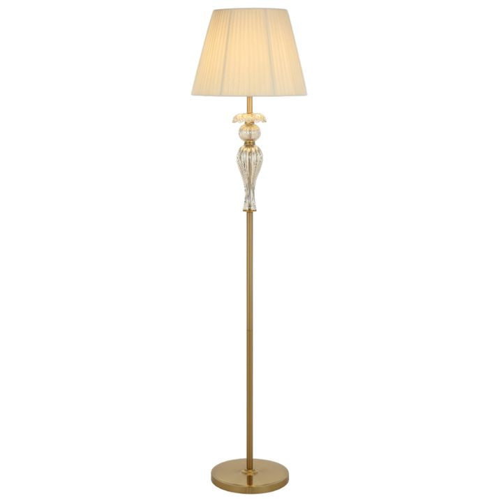 CADIZ Floor Lamp - Antique Gold/Cream